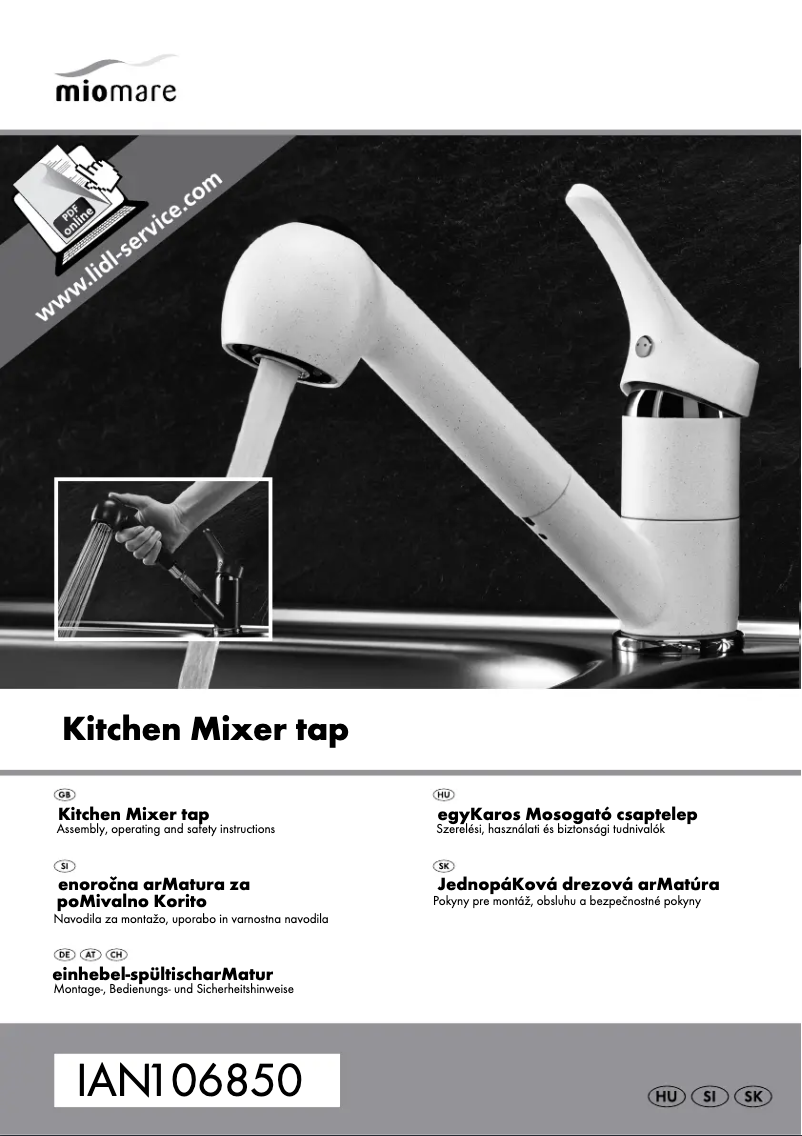 Page 1 de la notice Manuel utilisateur Miomare IAN 281840