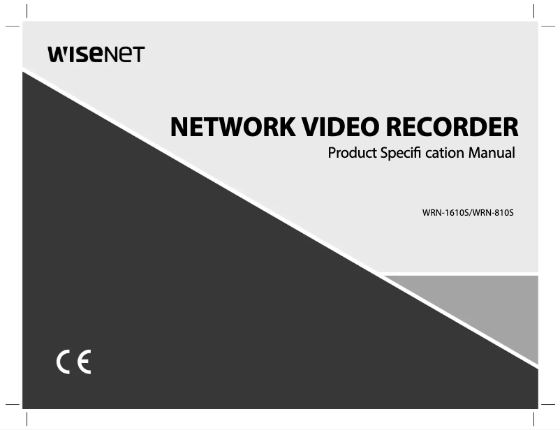 Page 1 de la notice Manuel utilisateur Hanwha WRN-810S