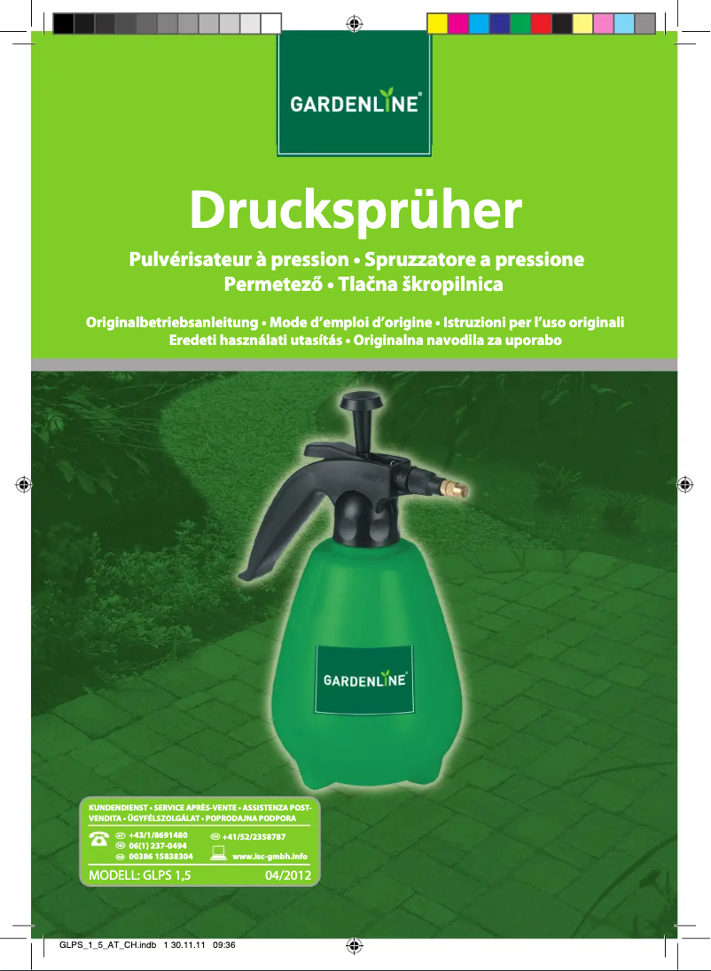 Page 1 de la notice Manuel utilisateur Gardenline GLPS 15