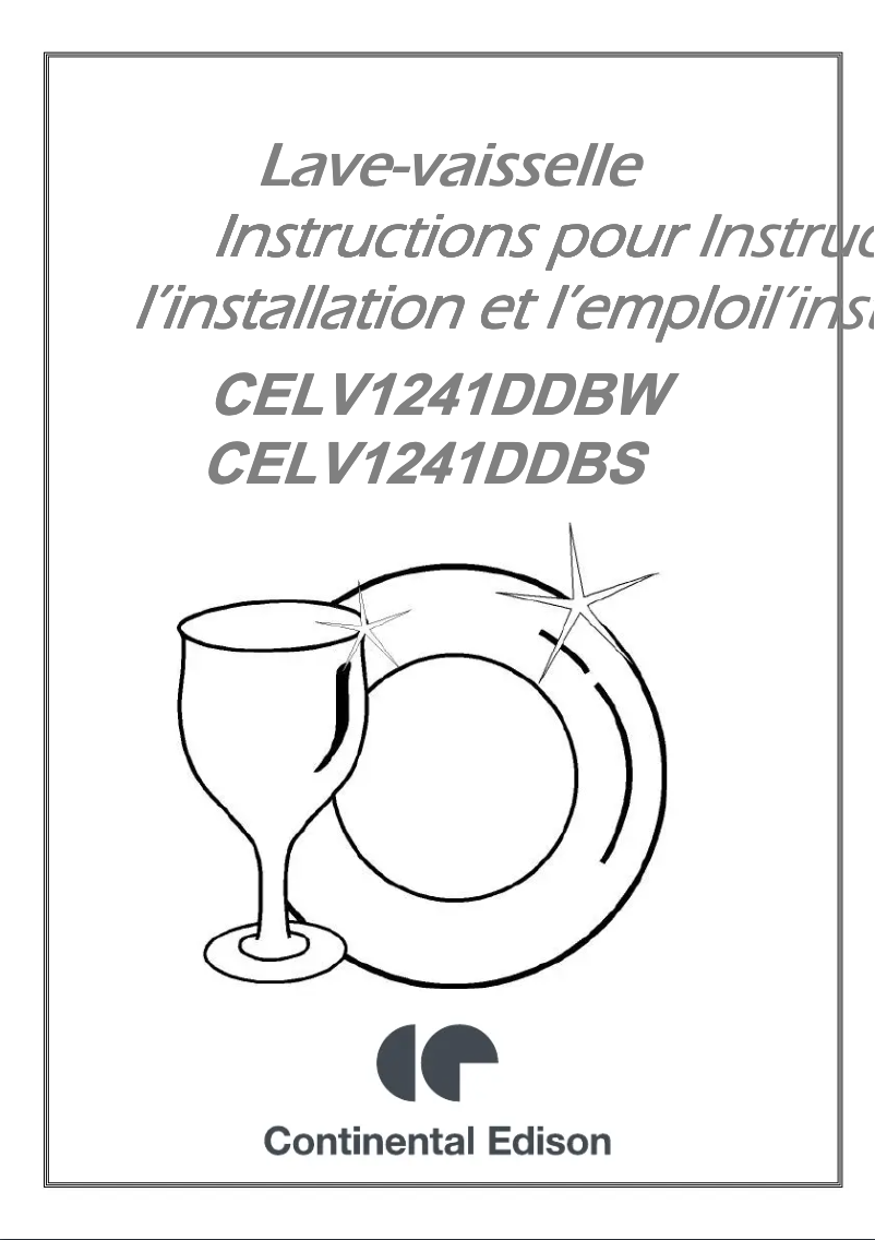 Page 1 de la notice Manuel utilisateur Continental Edison CELV1241DDBS