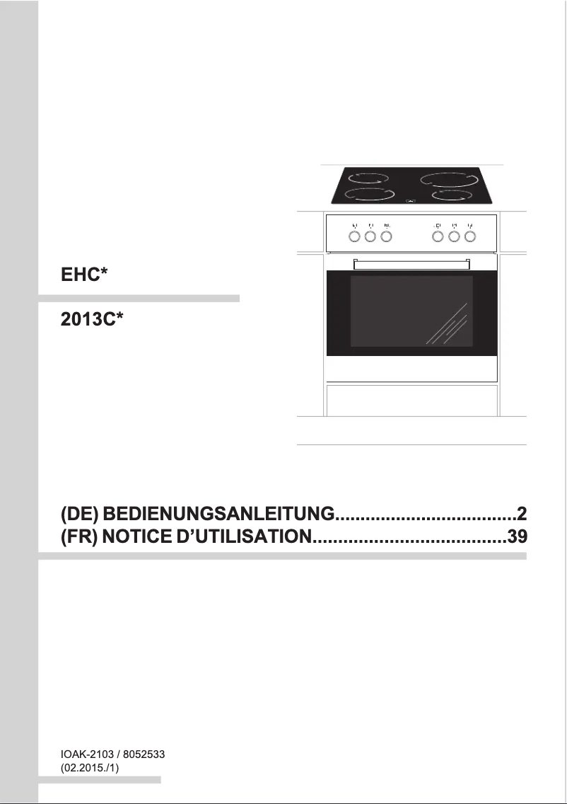 Page 1 of the manual User Manual Amica EHC 12582 E