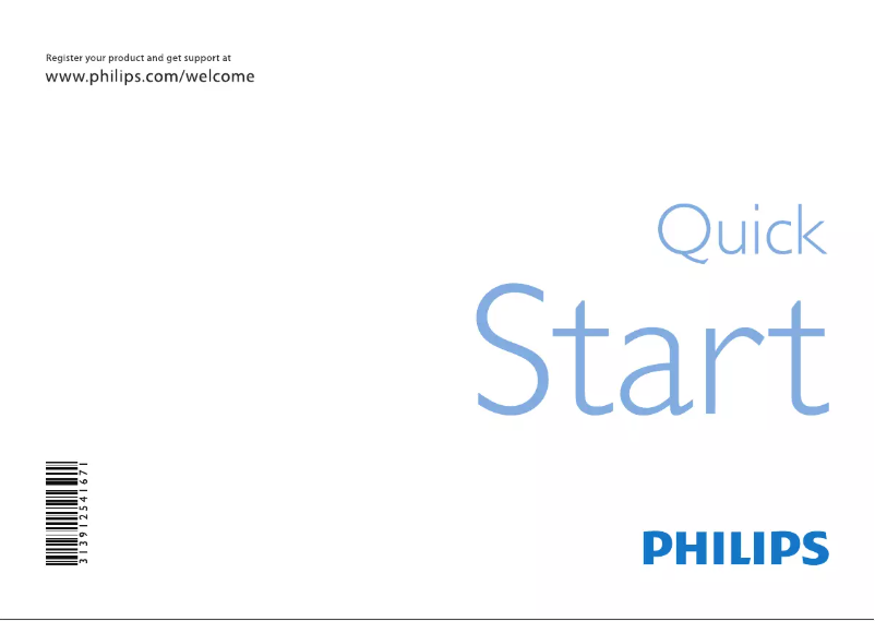 Page 1 of the manual Quick Start Guide Philips 42PFL8605