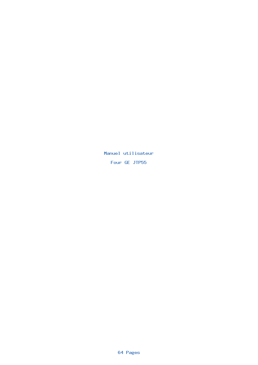 Image de la première page du manuel de l'appareil JTP55