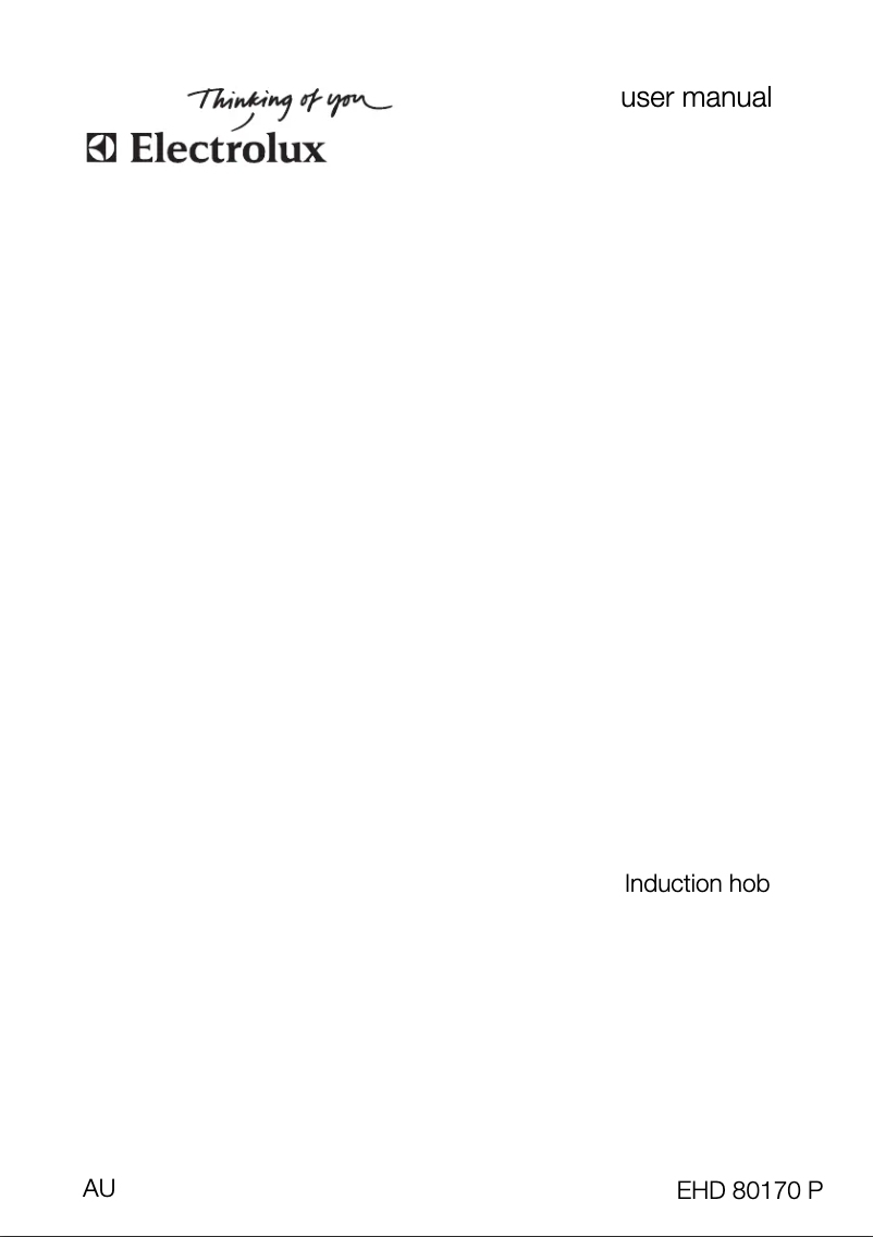 Page 1 de la notice Manuel utilisateur Electrolux EHD80170P