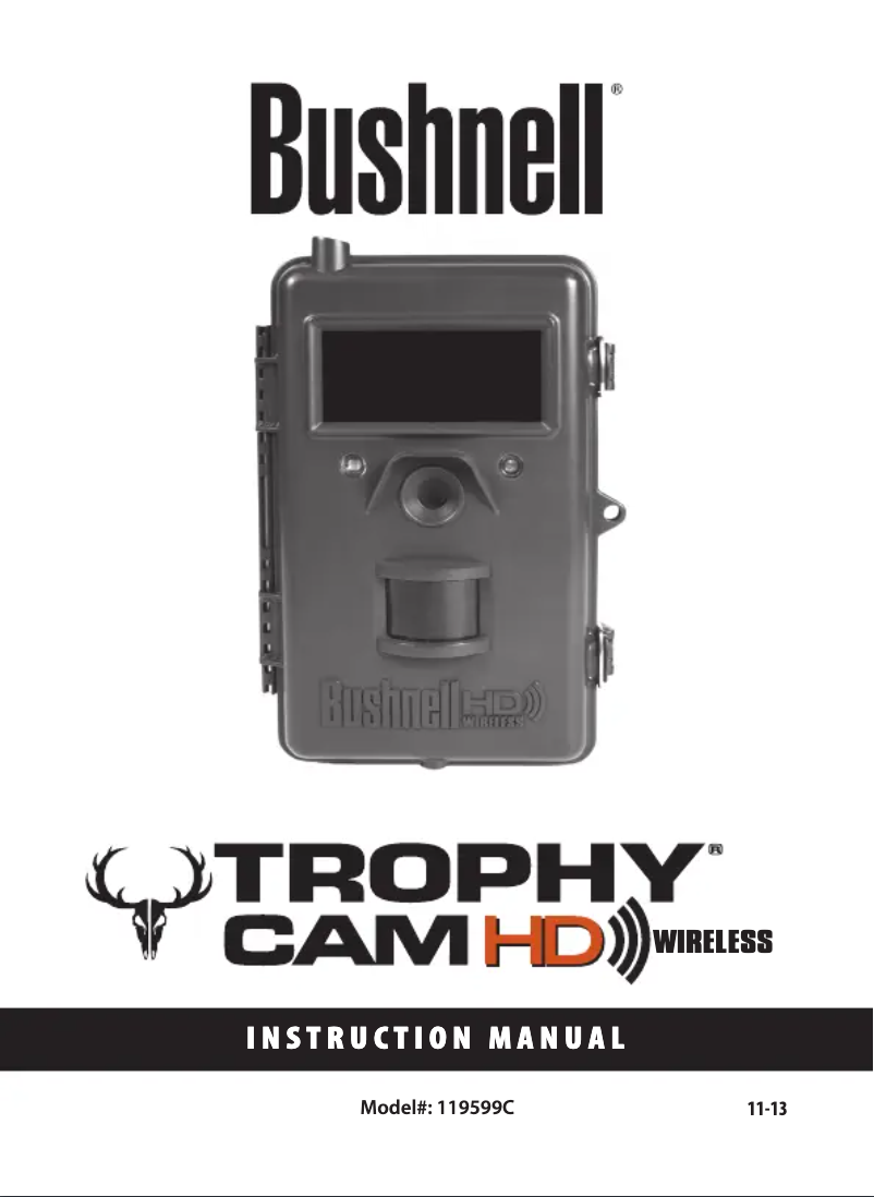 Page 1 of the manual User Manual Bushnell Trophy Cam HD Wireless 119599C
