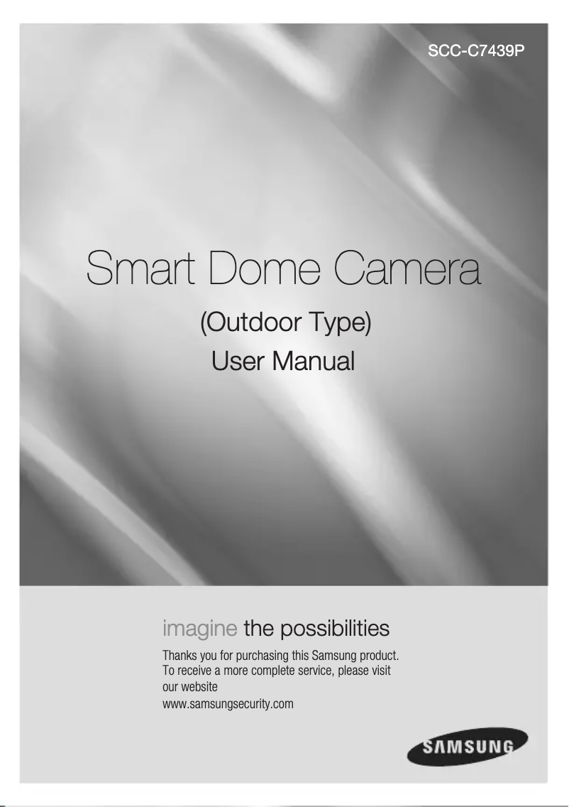 Page 1 de la notice Manuel utilisateur Samsung SCC-C7439P