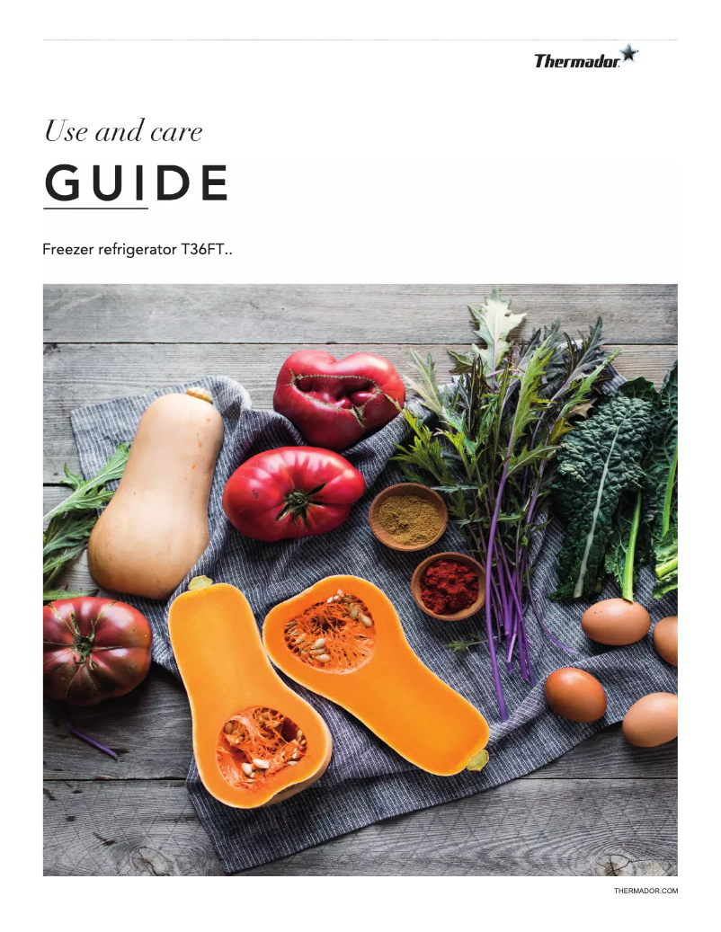 Page 1 of the manual User Manual Thermador T36FT810NS