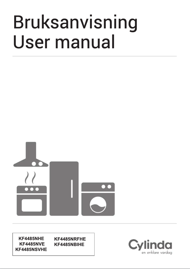 Page 1 de la notice Manuel utilisateur Cylinda KF4485NBIHE