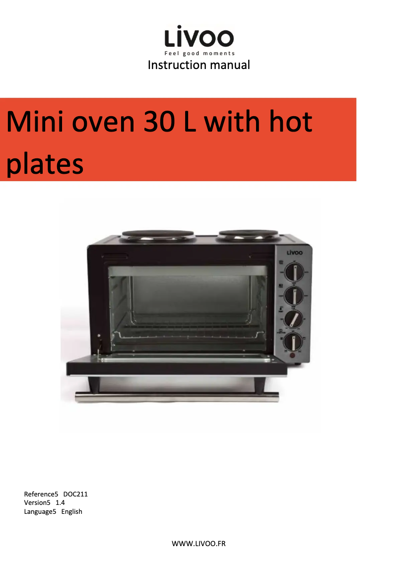 Page 1 de la notice Manuel utilisateur Livoo DOC211