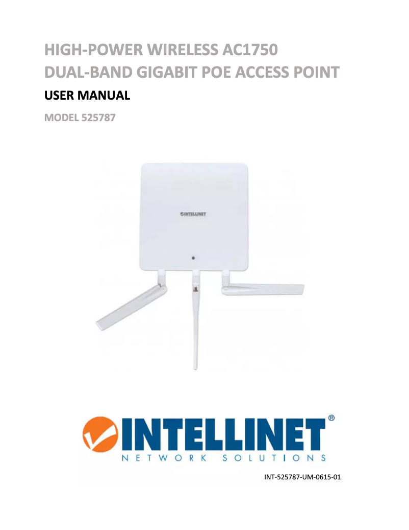 Page 1 de la notice Manuel utilisateur Intellinet AC1750 (525787)