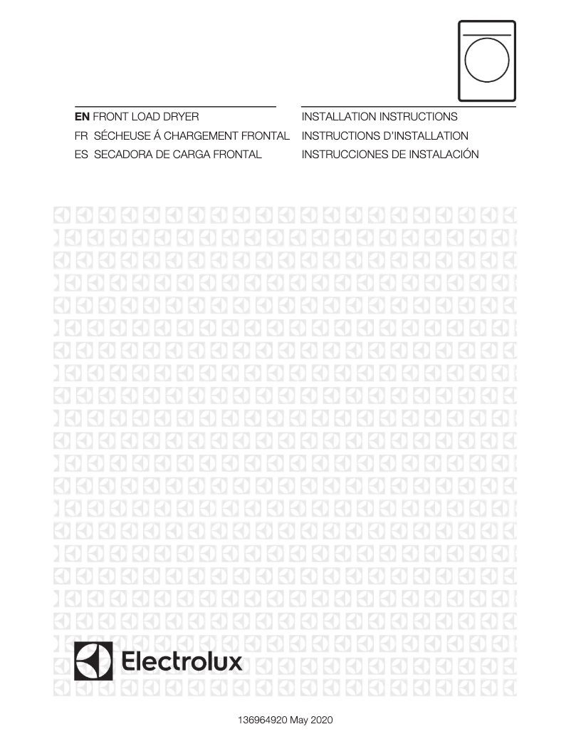 Página 1 del manual Guía de instalación Electrolux ELFE4222AW