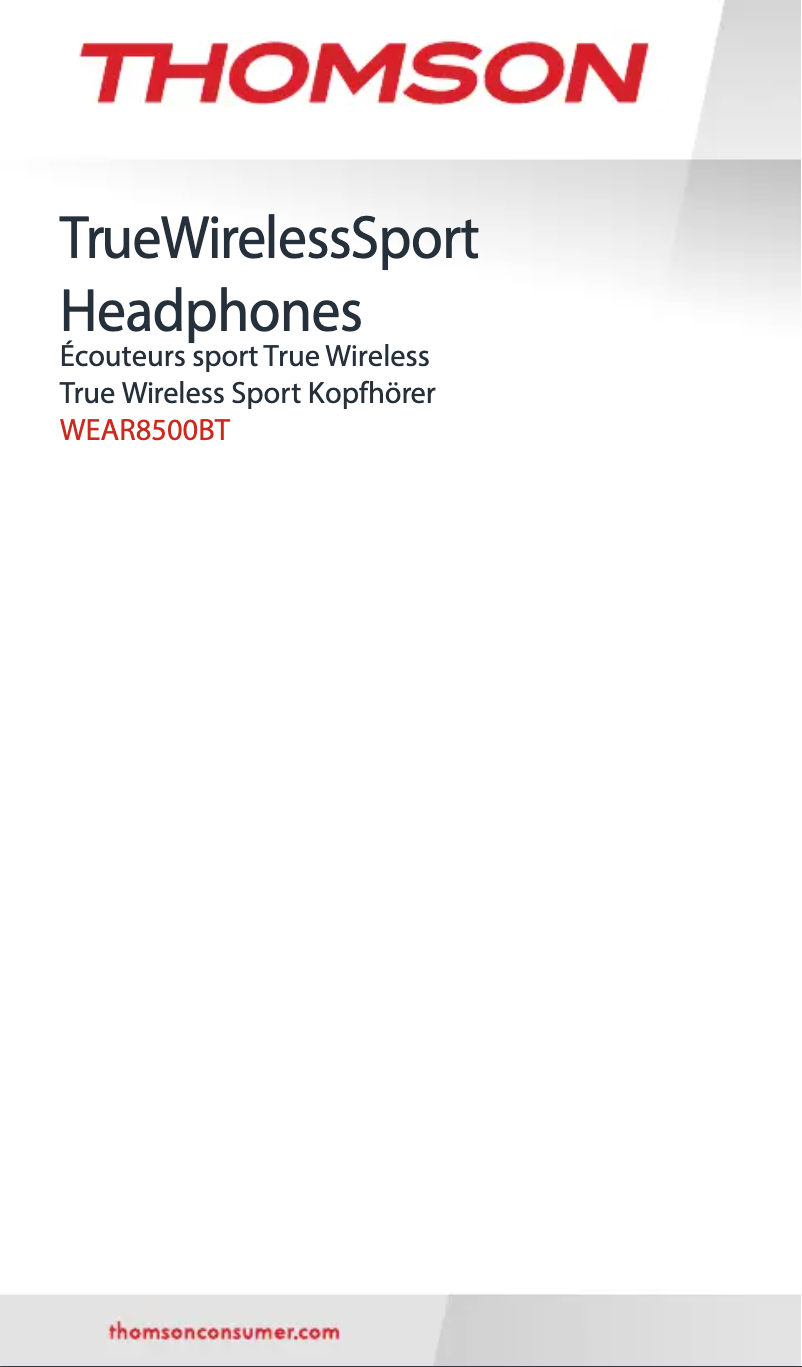 Page 1 de la notice Manuel utilisateur Thomson WEAR8500BT