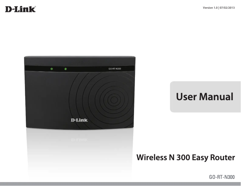 Page 1 de la notice Manuel utilisateur D-Link GO-RT-N300/E