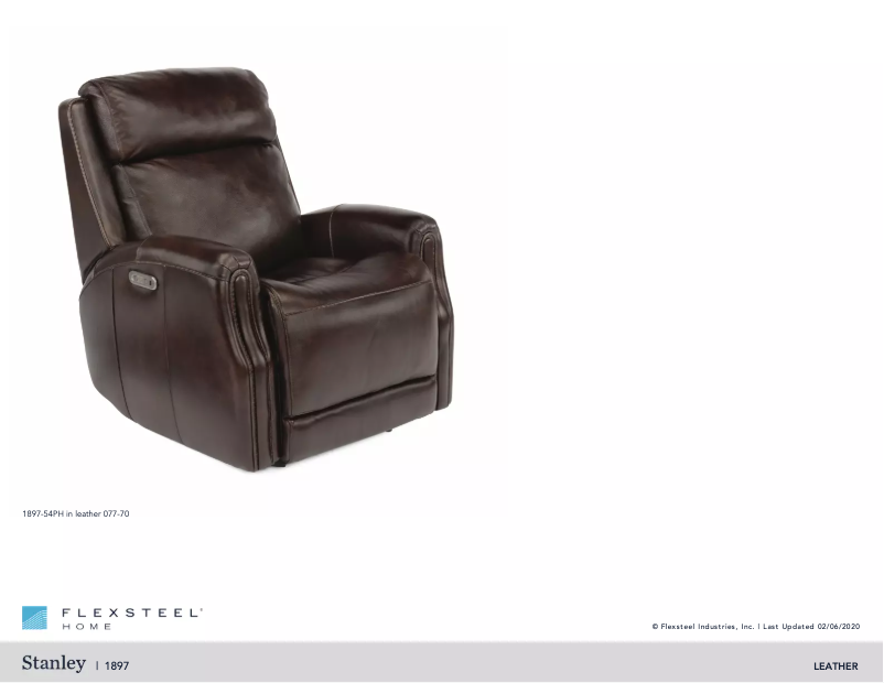 Page 1 de la notice Manuel utilisateur Flexsteel Stanley 1897-54PH