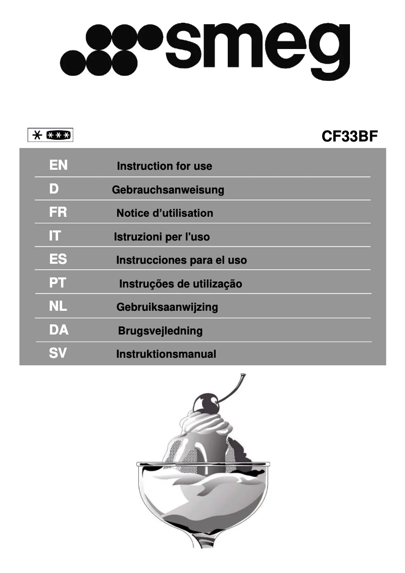 Page 1 de la notice Brochure Smeg CF33BF