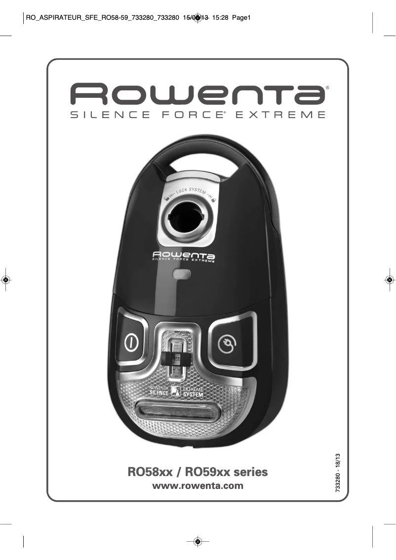 Page 1 of the manual User Manual Rowenta Silence Force Extreme RO5921