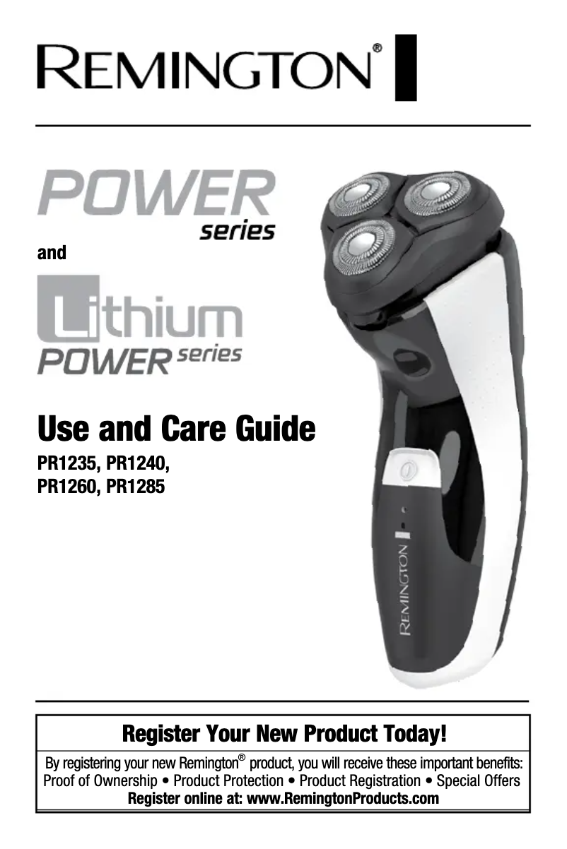 Página 1 del manual Manual de usuario Remington R8 WETech