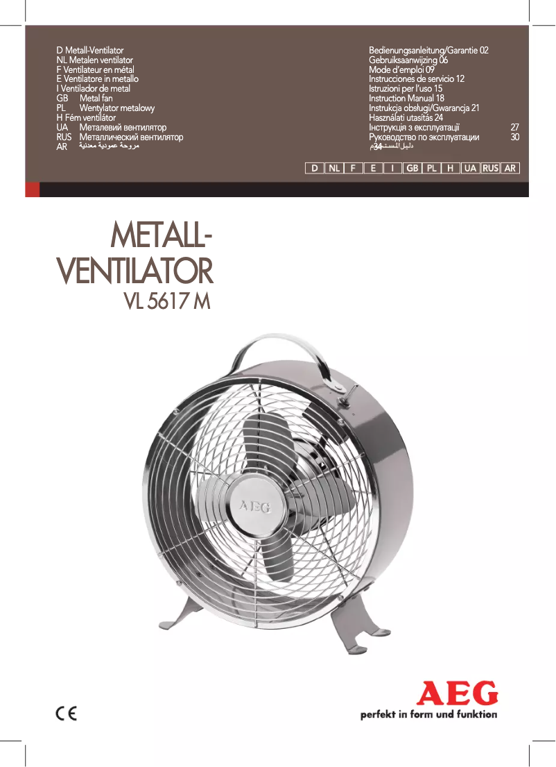 Página 1 del manual Manual de usuario AEG VL 5617 M