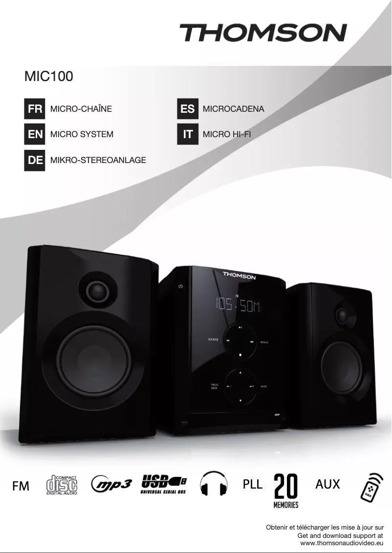 Page 1 de la notice Manuel utilisateur Thomson MIC100