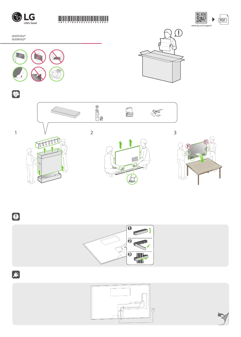 Page 1 of the manual Installation Guide LG OLED55G29LA