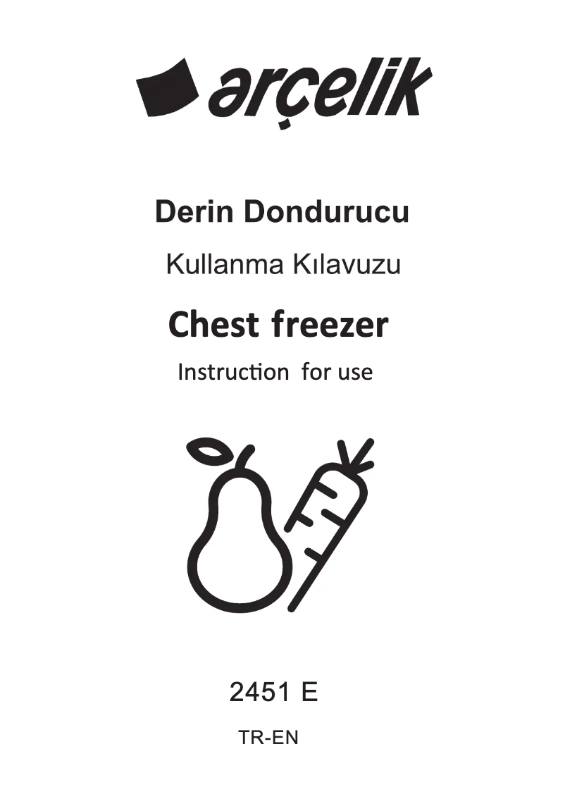 Page 1 de la notice Manuel utilisateur Arçelik 2451 E
