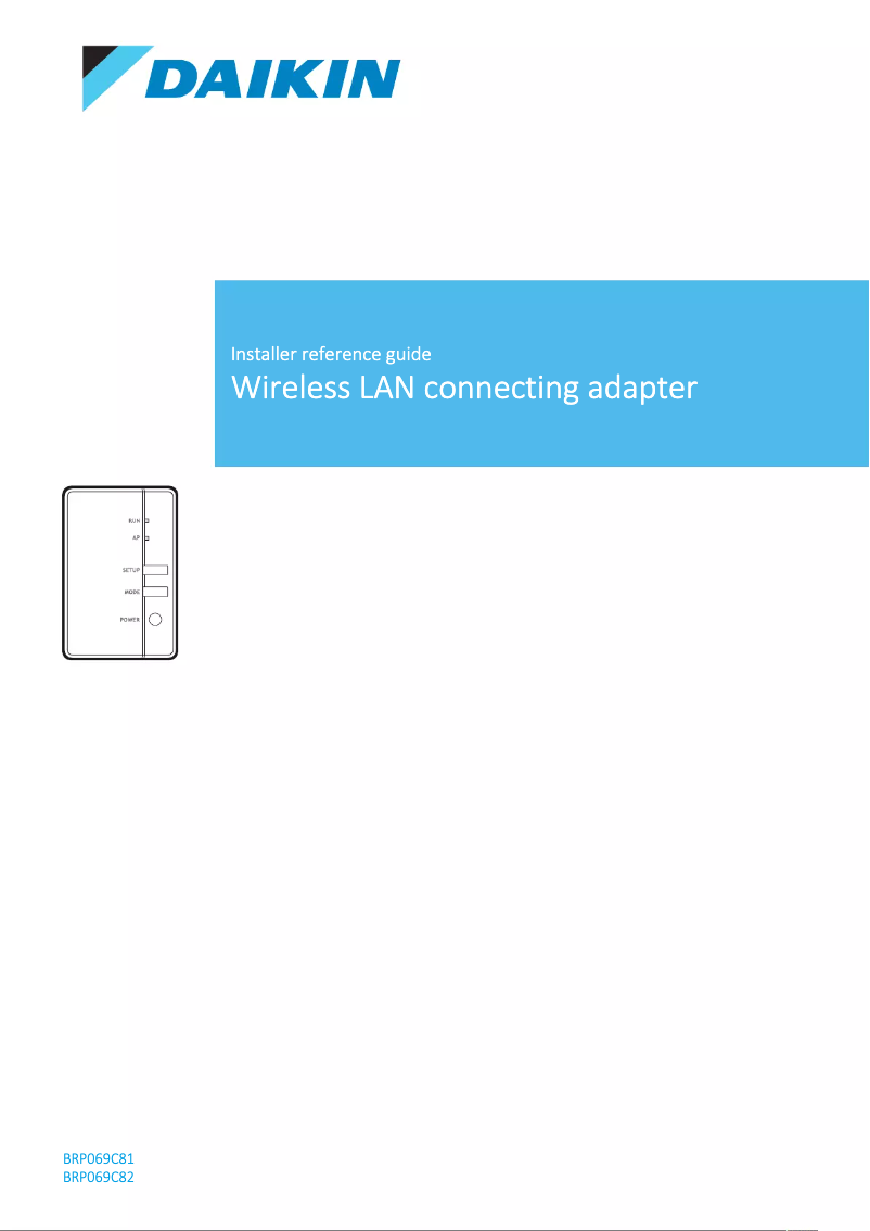 Página 1 del manual Manual de usuario Daikin BRP069C82