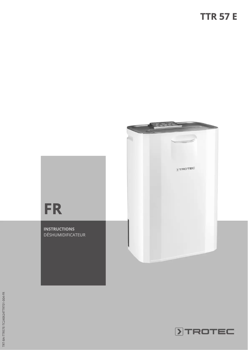 Page 1 de la notice Manuel utilisateur Trotec TTR 57 E