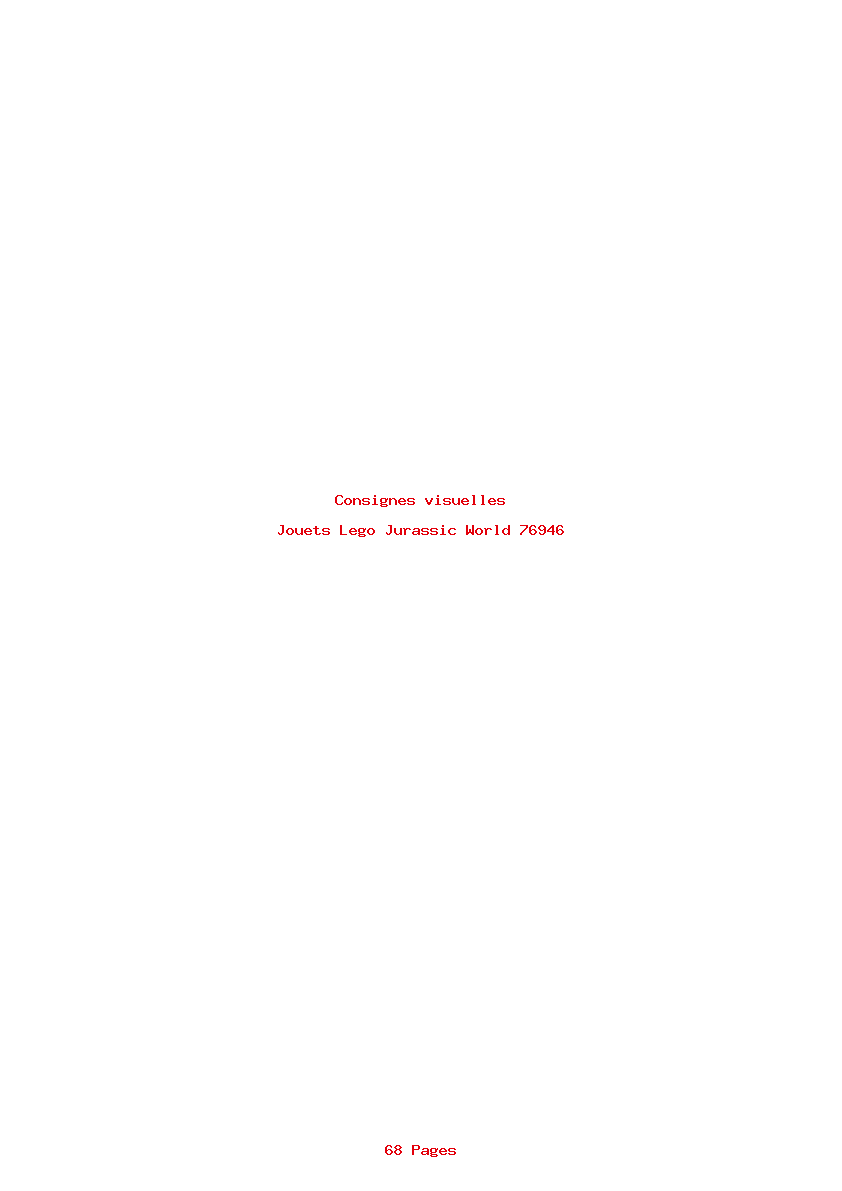 Page 1 de la notice Consignes visuelles Lego Jurassic World 76946