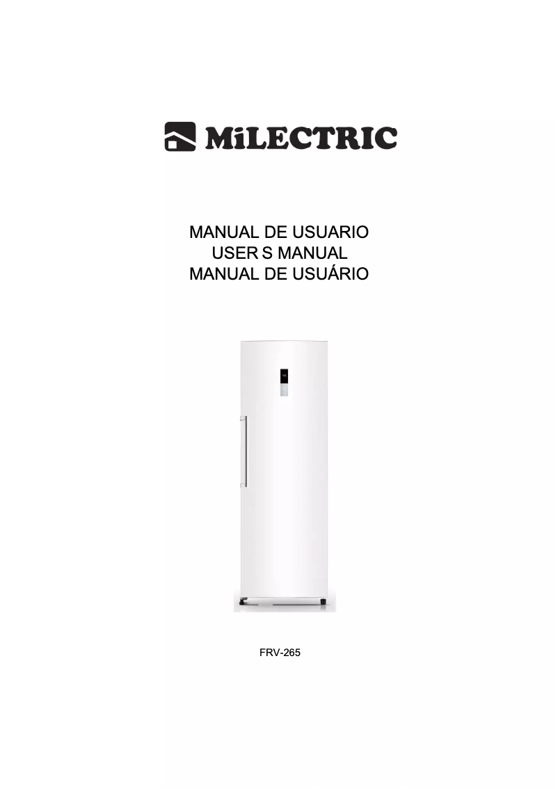 Página 1 del manual Manual de usuario Milectric FRV-265