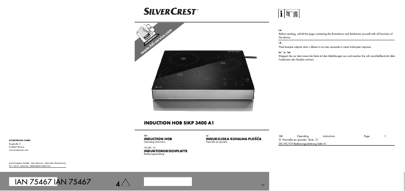 Página 1 del manual Manual de usuario SilverCrest SIKP 3400 A1