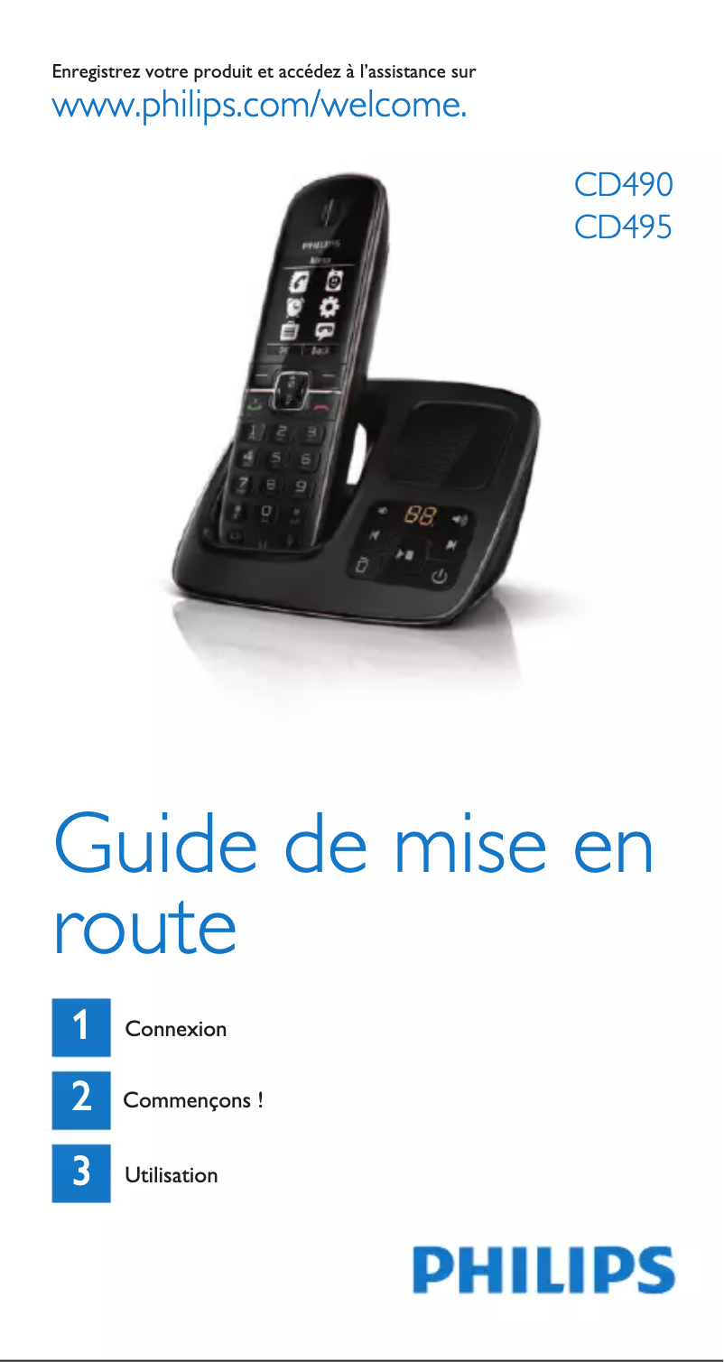 Page n°1 - Guide de démarrage rapide Philips BeNear CD4902B