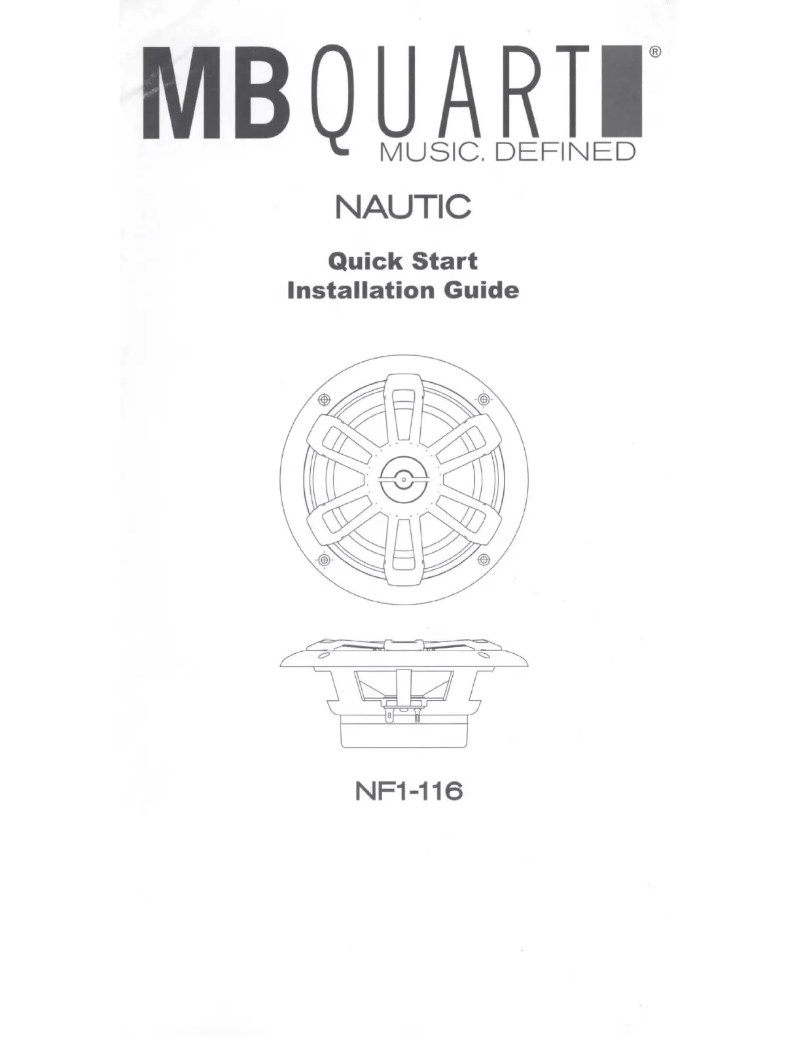 Page 1 de la notice Mode d'emploi MB Quart NF1-116