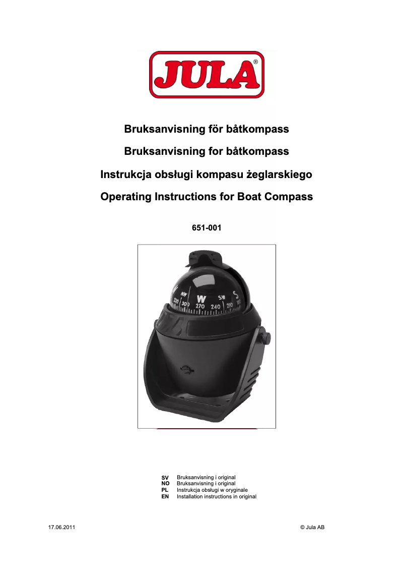 Página 1 del manual Manual de usuario Jula 651-001