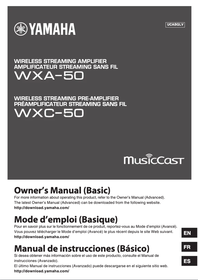 Page 1 de la notice Manuel utilisateur Yamaha MusicCast WXC-50