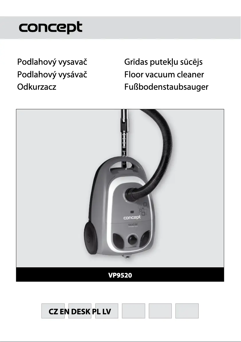 Page 1 de la notice Manuel utilisateur Concept VP-9520