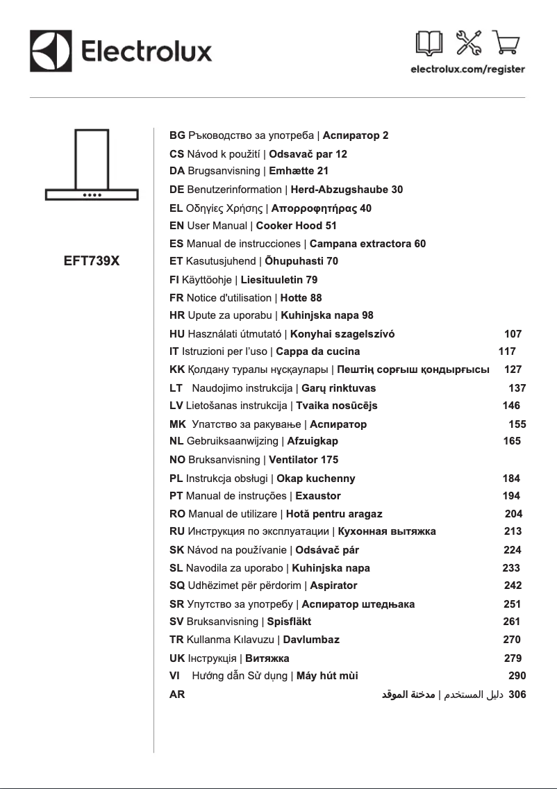 Página 1 del manual Manual de usuario Electrolux EFT739X