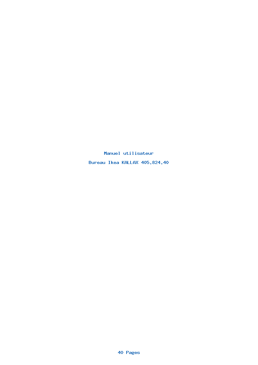 Page 1 de la notice Manuel utilisateur Ikea KALLAX 405.824.40