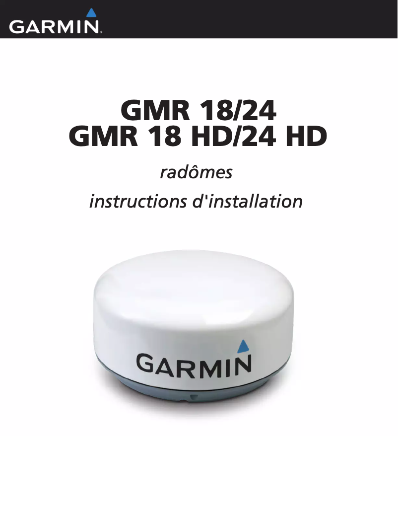 Page 1 of the manual Installation Guide Garmin GMR 24