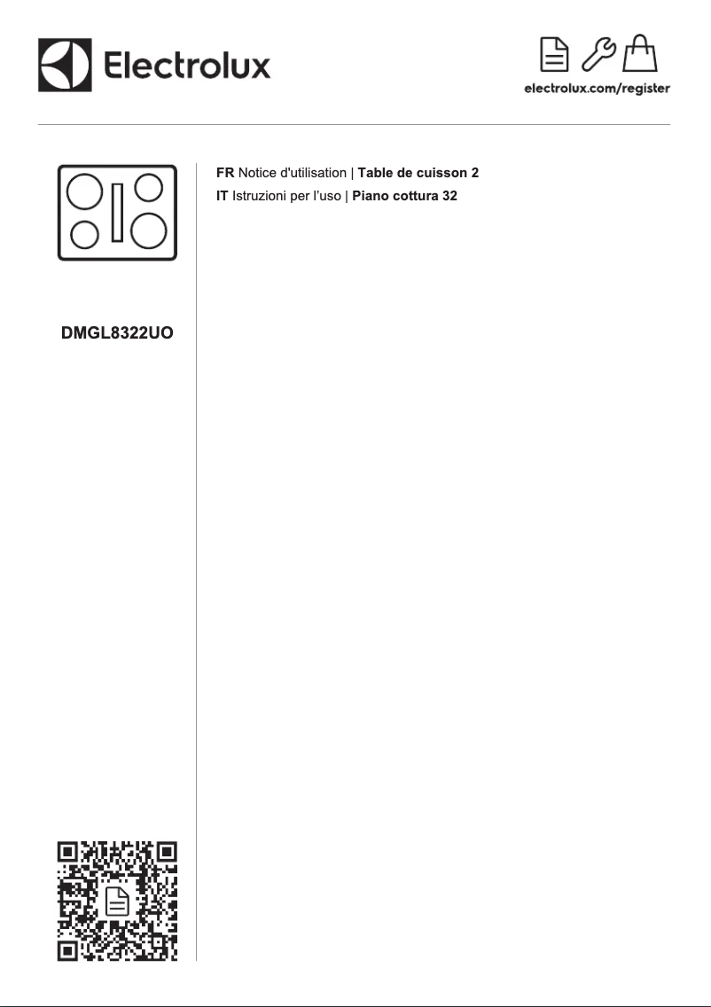 Page 1 de la notice Manuel utilisateur Electrolux DMGL8322UO