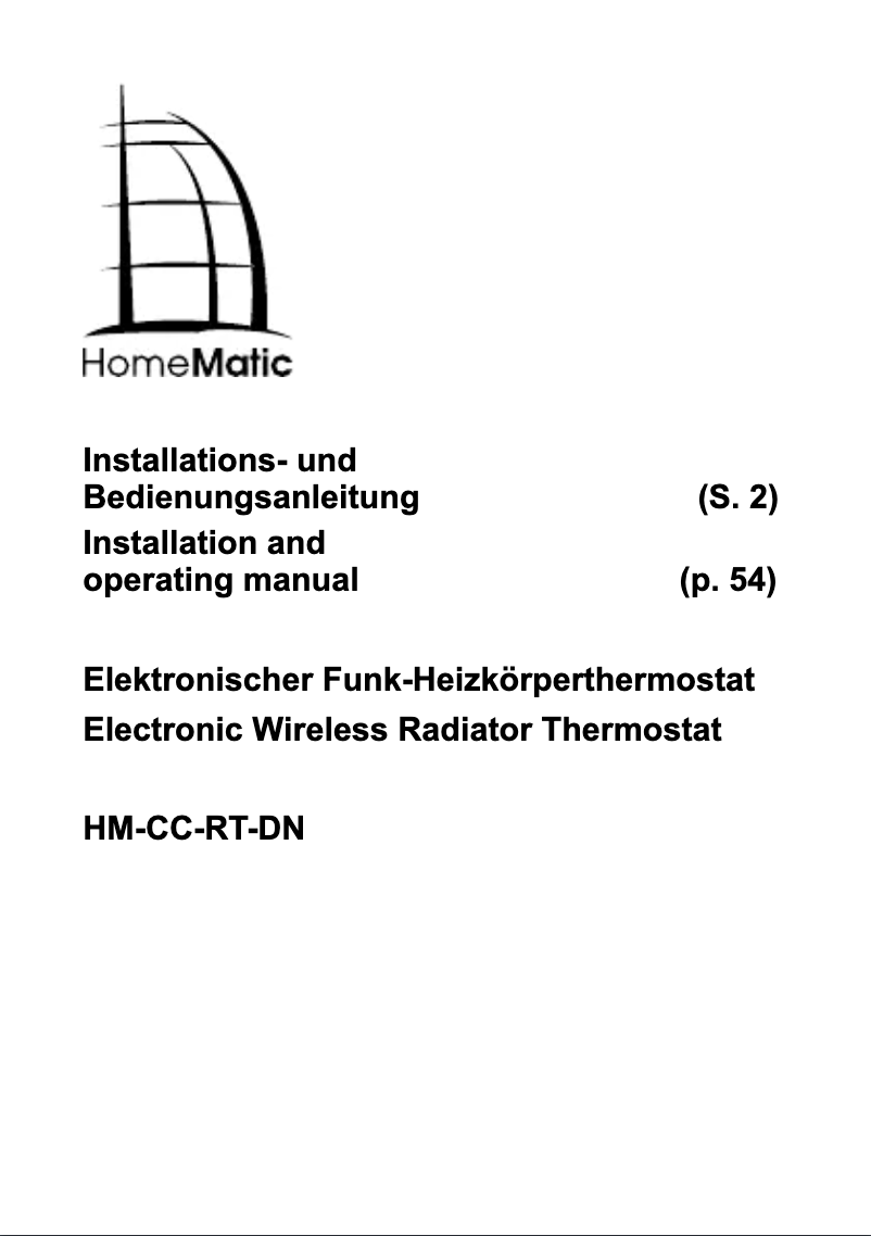 Página 1 del manual Manual de usuario eQ-3 HM-CC-RT-DN