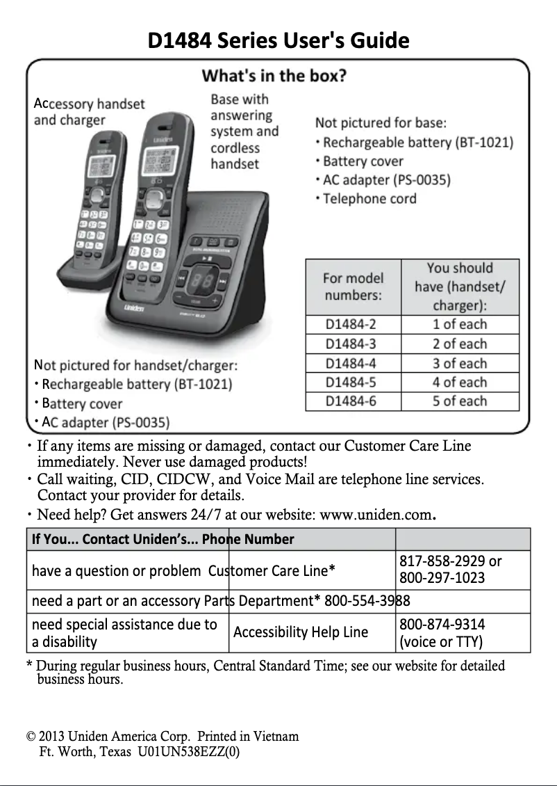 Imagen de la primera página del manual del dispositivo D1484-4