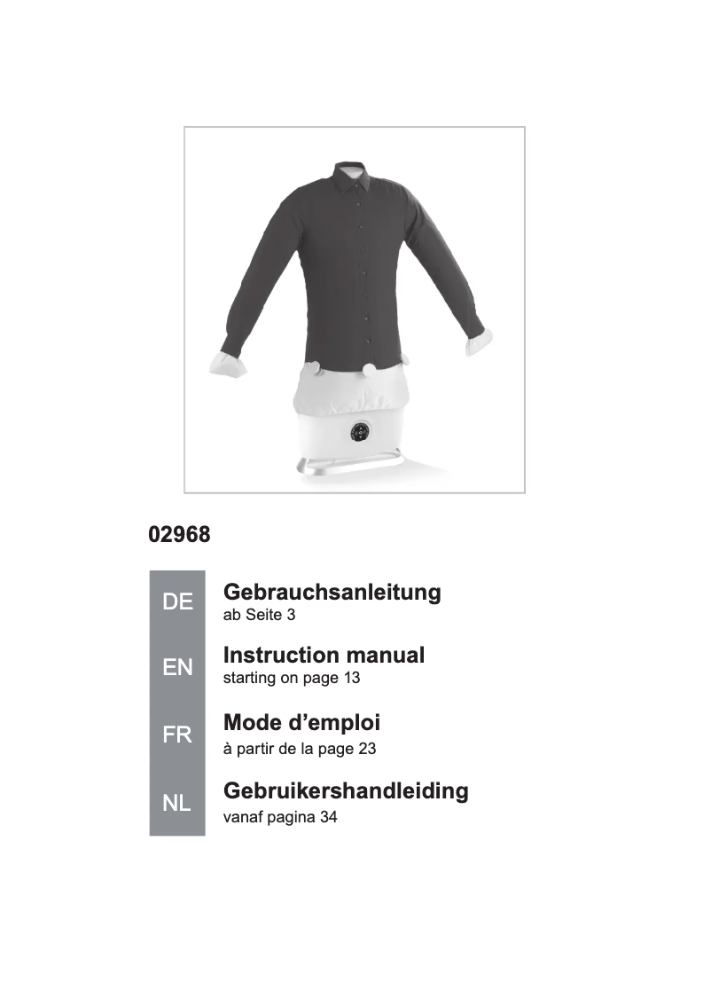 Page 1 of the manual User Manual Cleanmaxx 02968200125