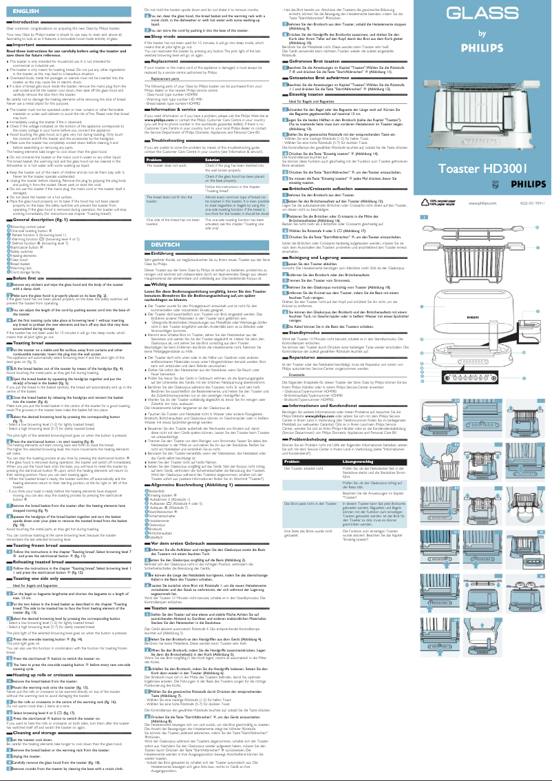 Page n°1 - Manuel utilisateur Philips HD300I