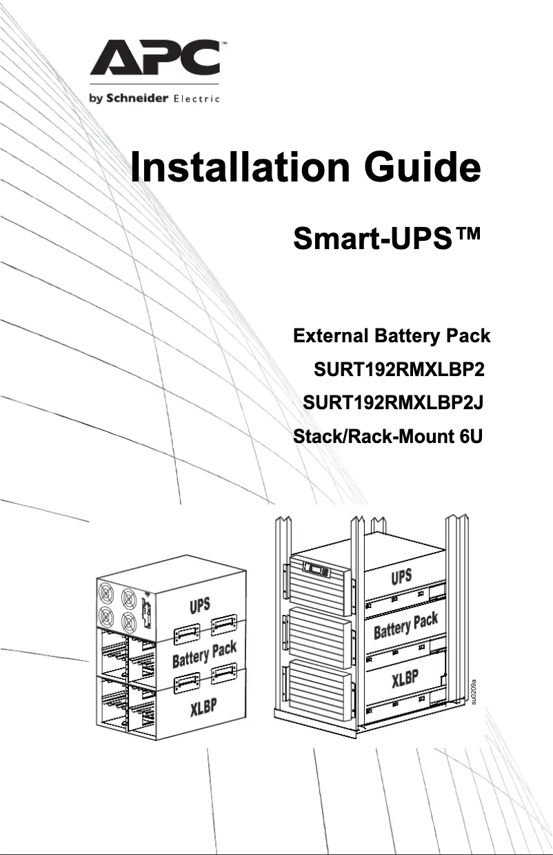 Page 1 de la notice Manuel utilisateur APC Smart-UPS SURT192RMXLBP2