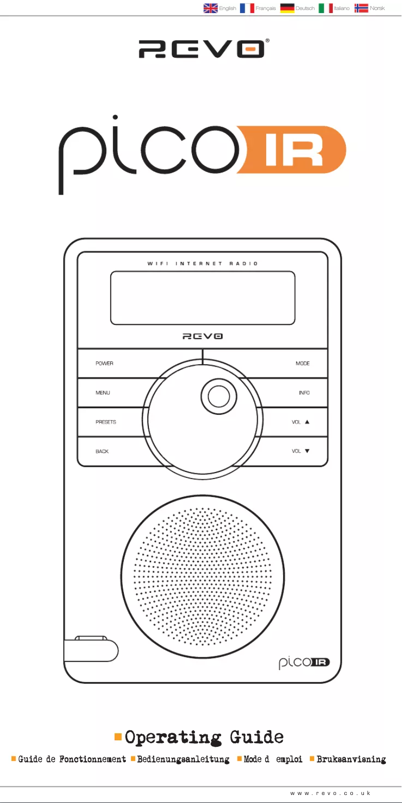 Page 1 of the manual User Manual REVO Pico IR