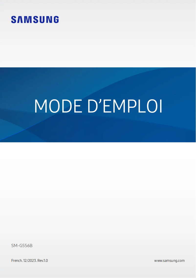 Page 1 de la notice Manuel utilisateur Samsung Galaxy XCover 7