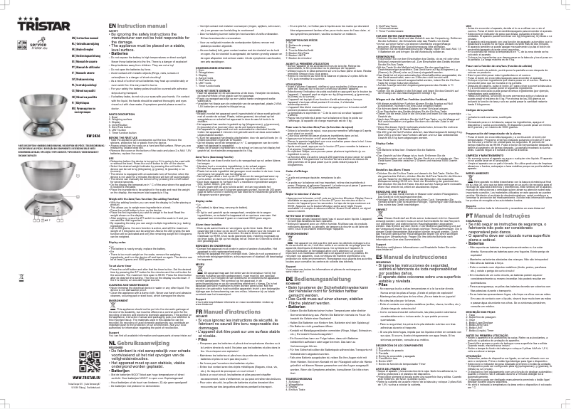 Página 1 del manual Manual de usuario TriStar KW-2436