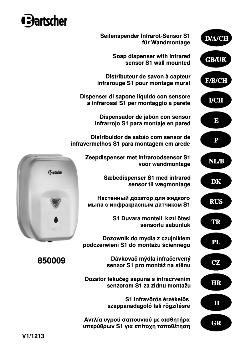 Página 1 del manual Manual de usuario Bartscher 850009
