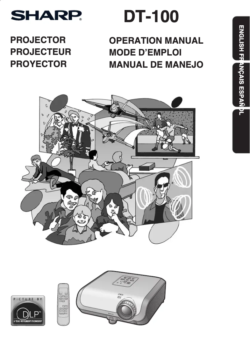 Page 1 of the manual User Manual Sharp DT-100