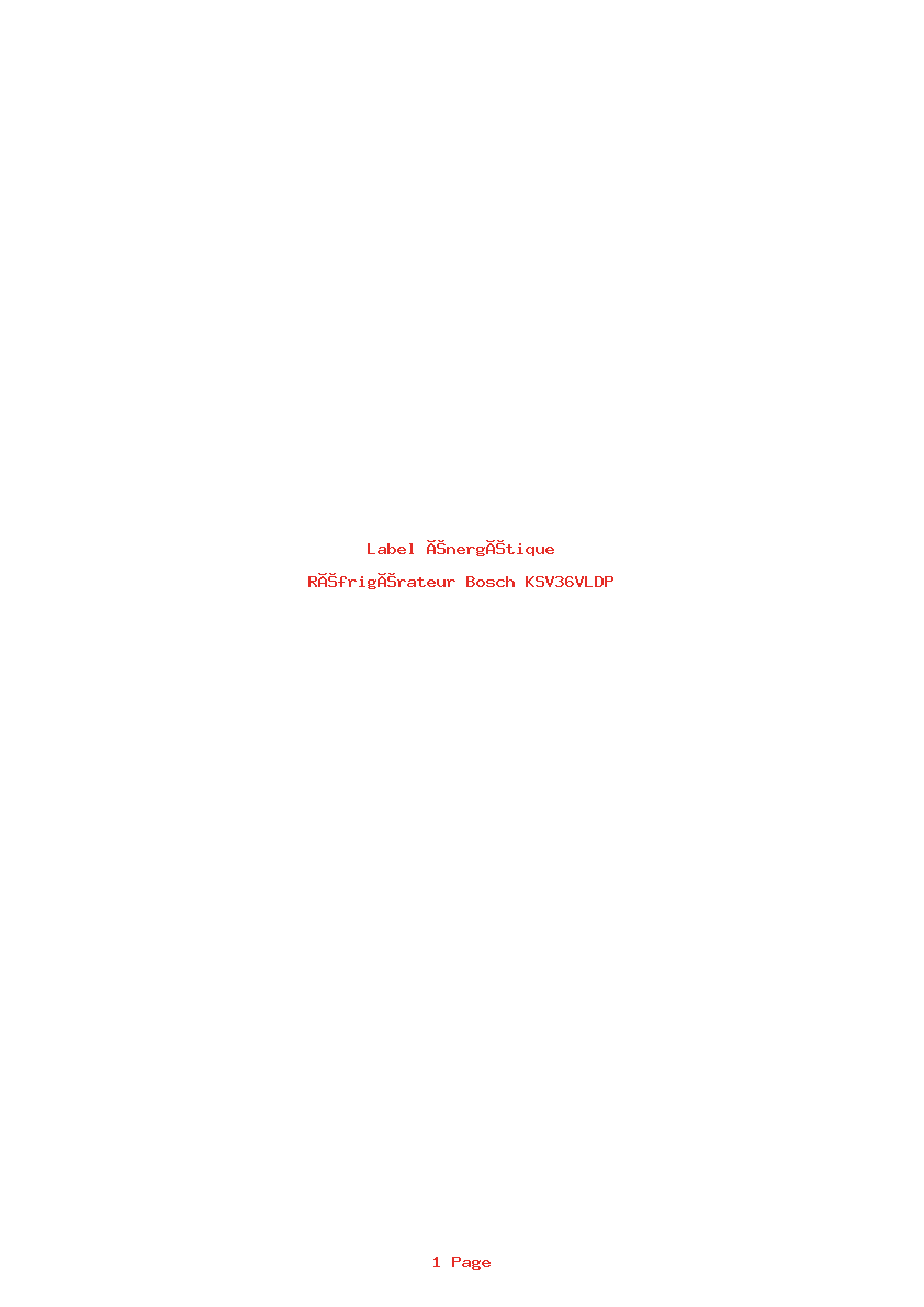 Image de la première page du manuel de l'appareil KSV36VLDP